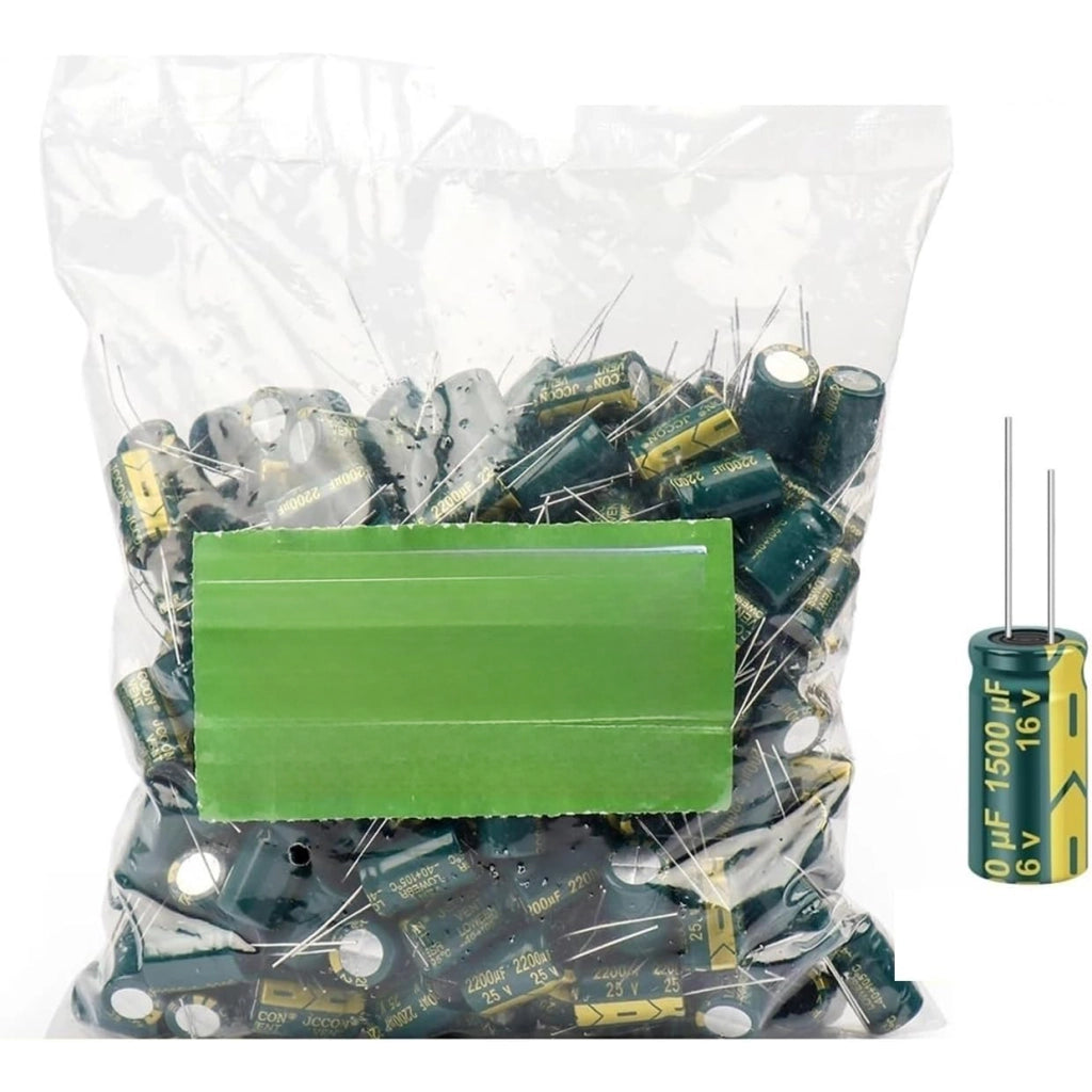 Set di Condensatori Low ESR 110 Pezzi – 13 Valori | Capacità 1–1000 µF, Tensione 10–50 V