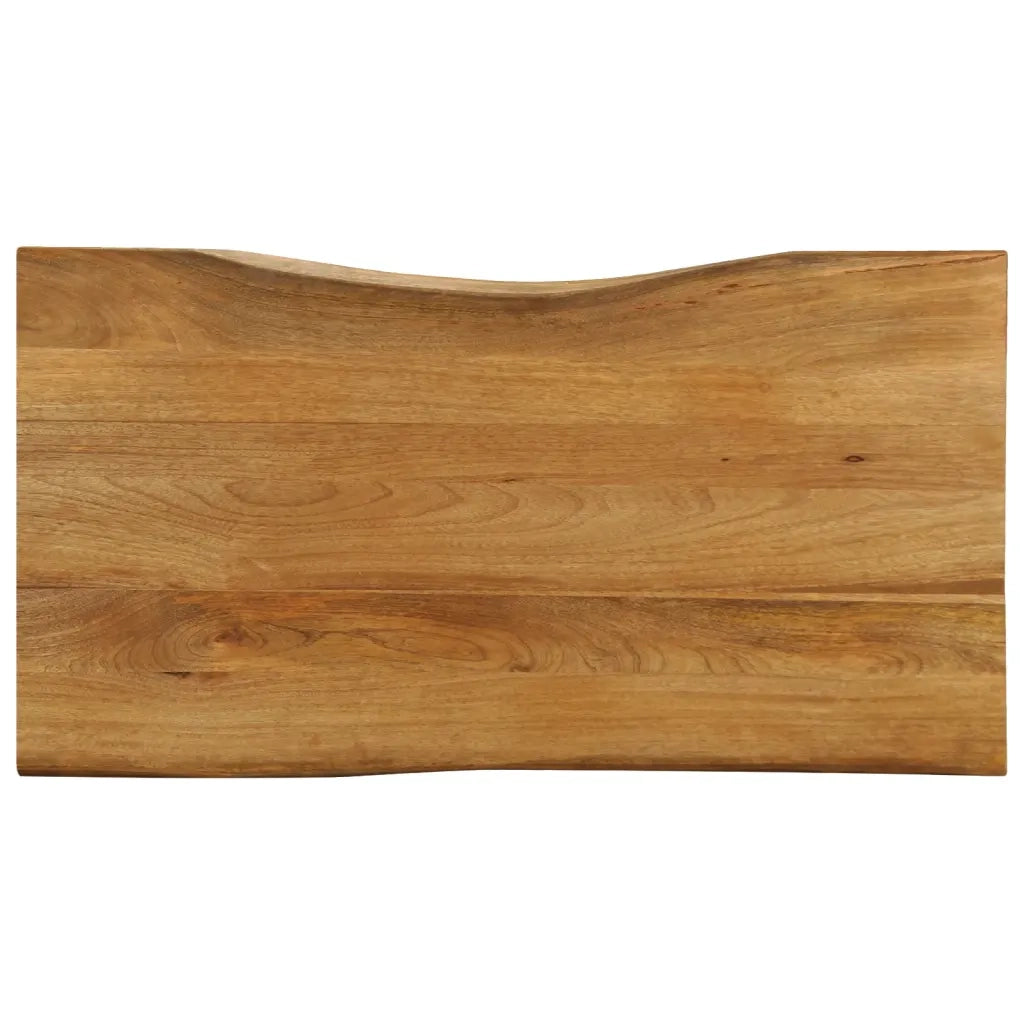Piano Tavolo 100x60x2,5 cm Bordi Vivi in Legno Massello Mango 370766