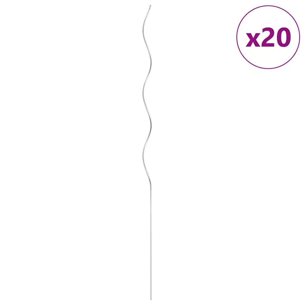 20 pz Supporti a Spirale per Piante 110 cm in Acciaio Zincato 142417