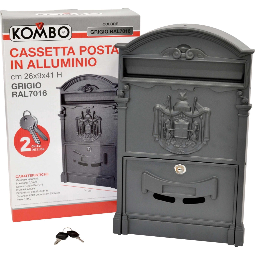 Cassetta postale alluminio pressofuso verniciata c