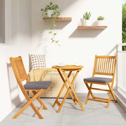 Set Bistro da Giardino 3 pcs Marrone Legno di Acacia Massello 42000949