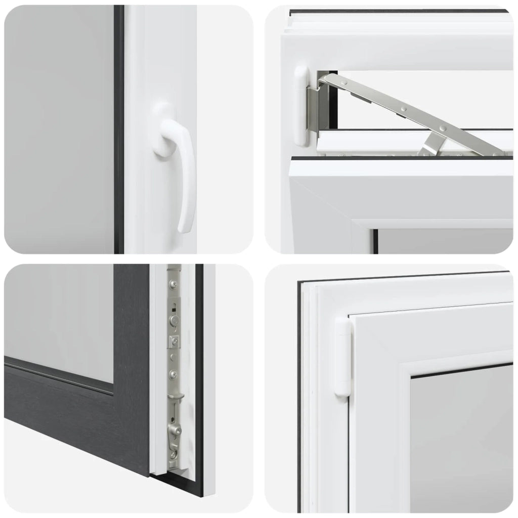 Finestra per Soffitta RISOR 100 x 60 cm PVC e Vetro Antracite 42047334