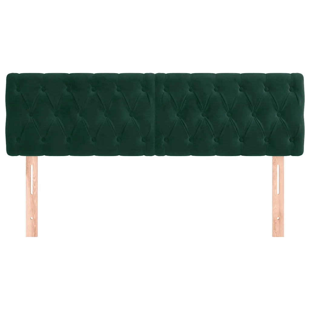 Testiera | Testata Verde Scuro 160x7x78/88 cm in Velluto