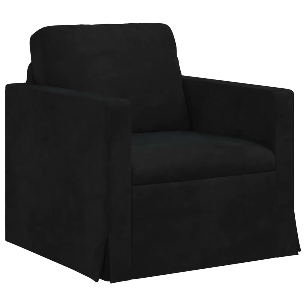 Divano Nero 78 x 78 x 80 cm Velluto