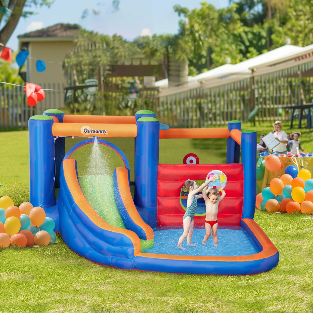 Casetta Gonfiabile per Bambini con Scivolo e Piscina ¨C Minimal ¨C 380x340x170cm