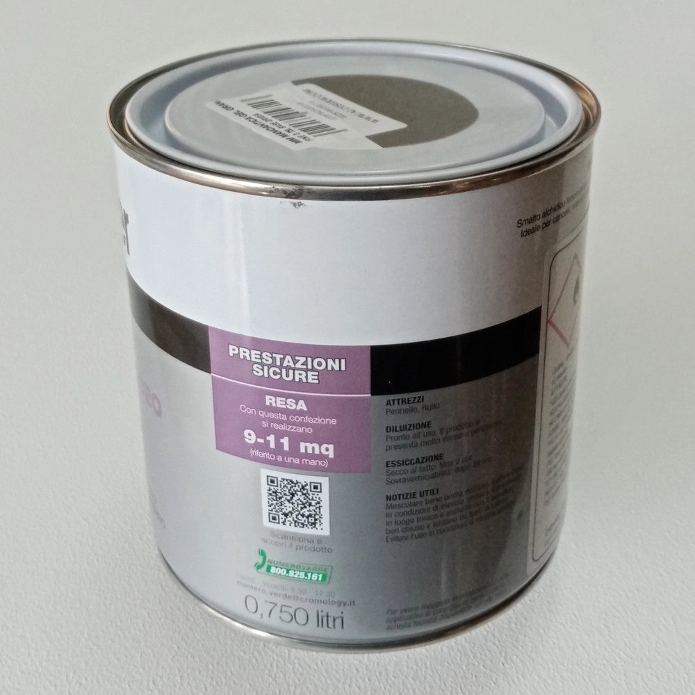 Manoantica gel grana fine 750ml smalto ferro micaceo in varie colorazioni, colori manoantica marrone scuro