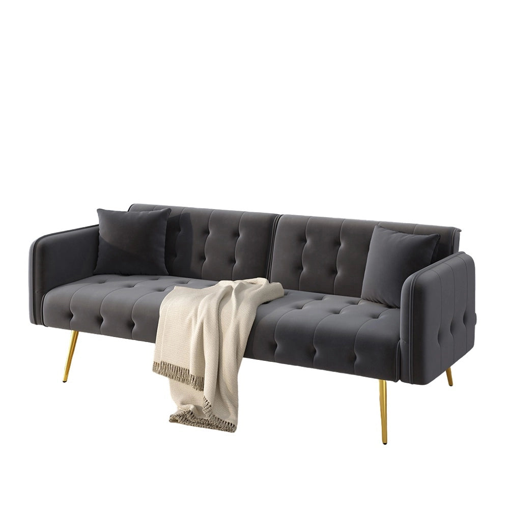 Divano letto 2 posti - Xylo - Regolabile in velluto 180x190 cm
