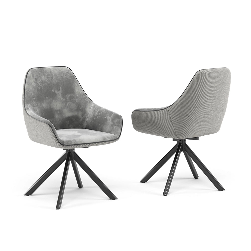 Vicco Lounge chair Grigio Set di 2