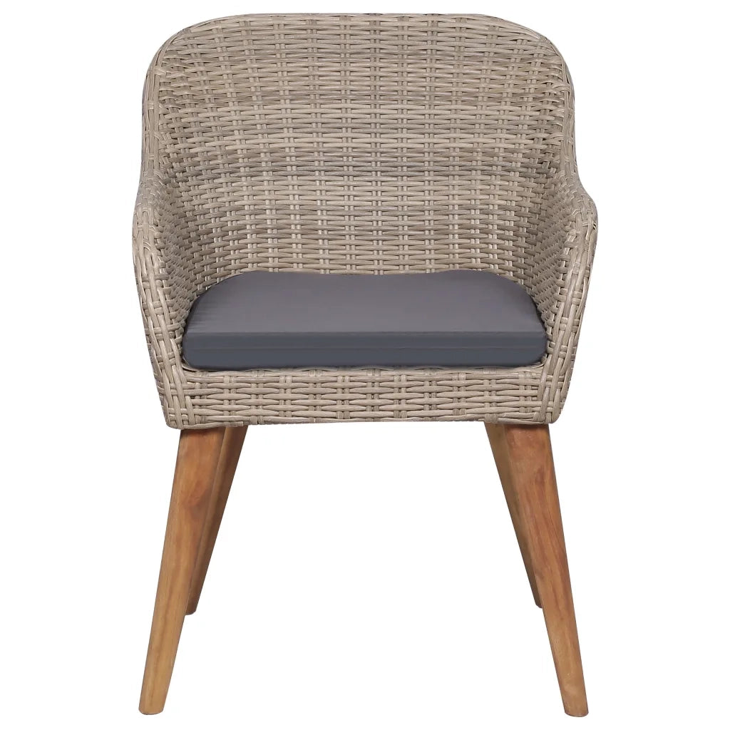 Set da Pranzo da Giardino 7 pz in Polyrattan Marrone
