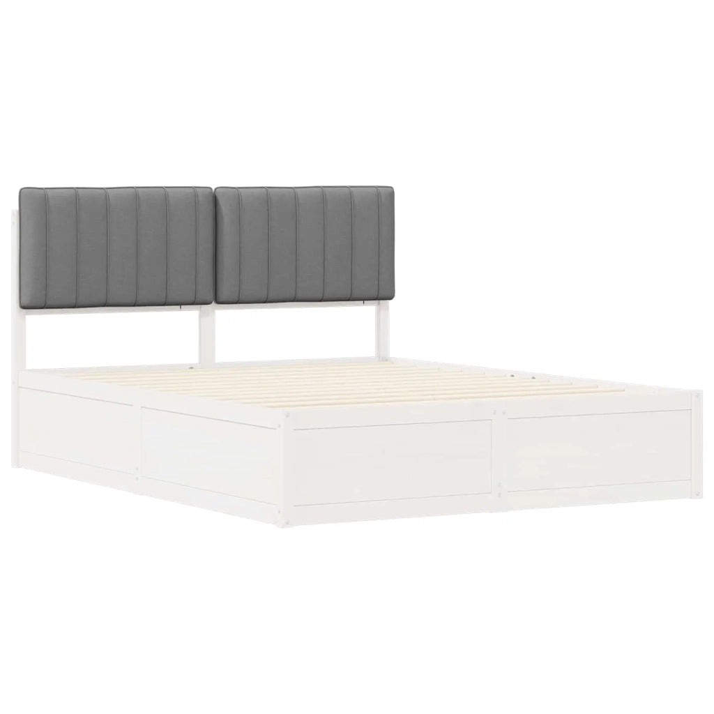Letto con Testiera Rivestita Grigio chiaro 160 x 200 cm