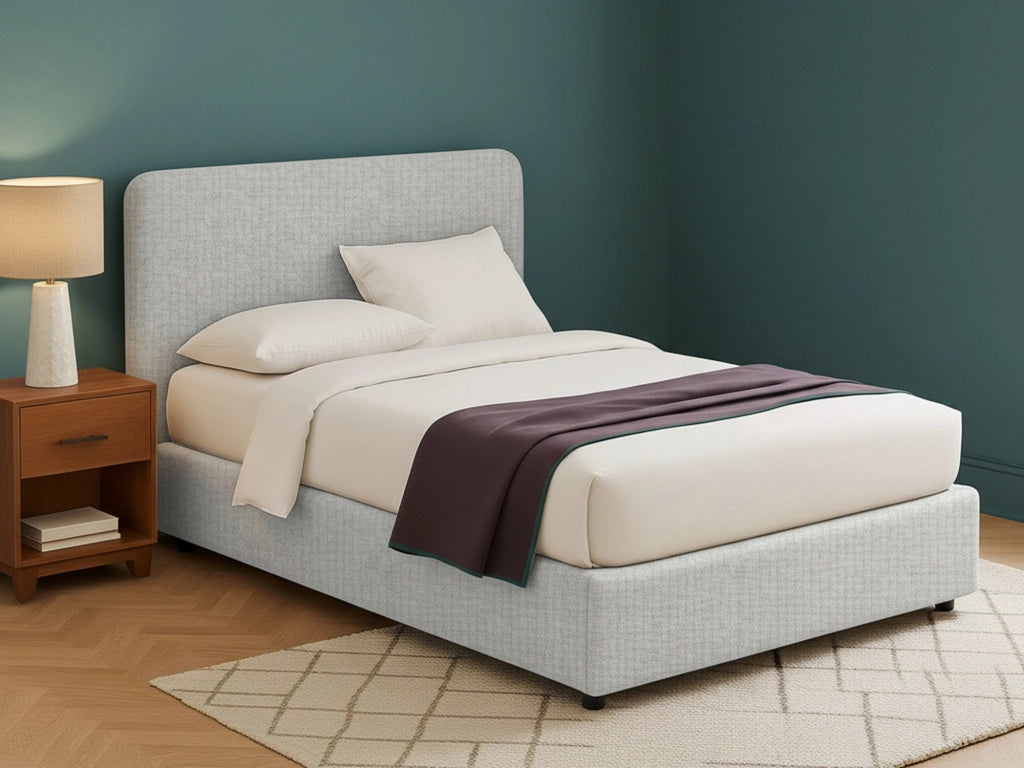 Telford, Letto Piazza e Mezza Sfoderabile Made in Italy, Grigio Chiaro