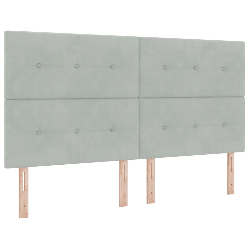 Testiera | Testata Grigio chiaro 180 cm Velluto