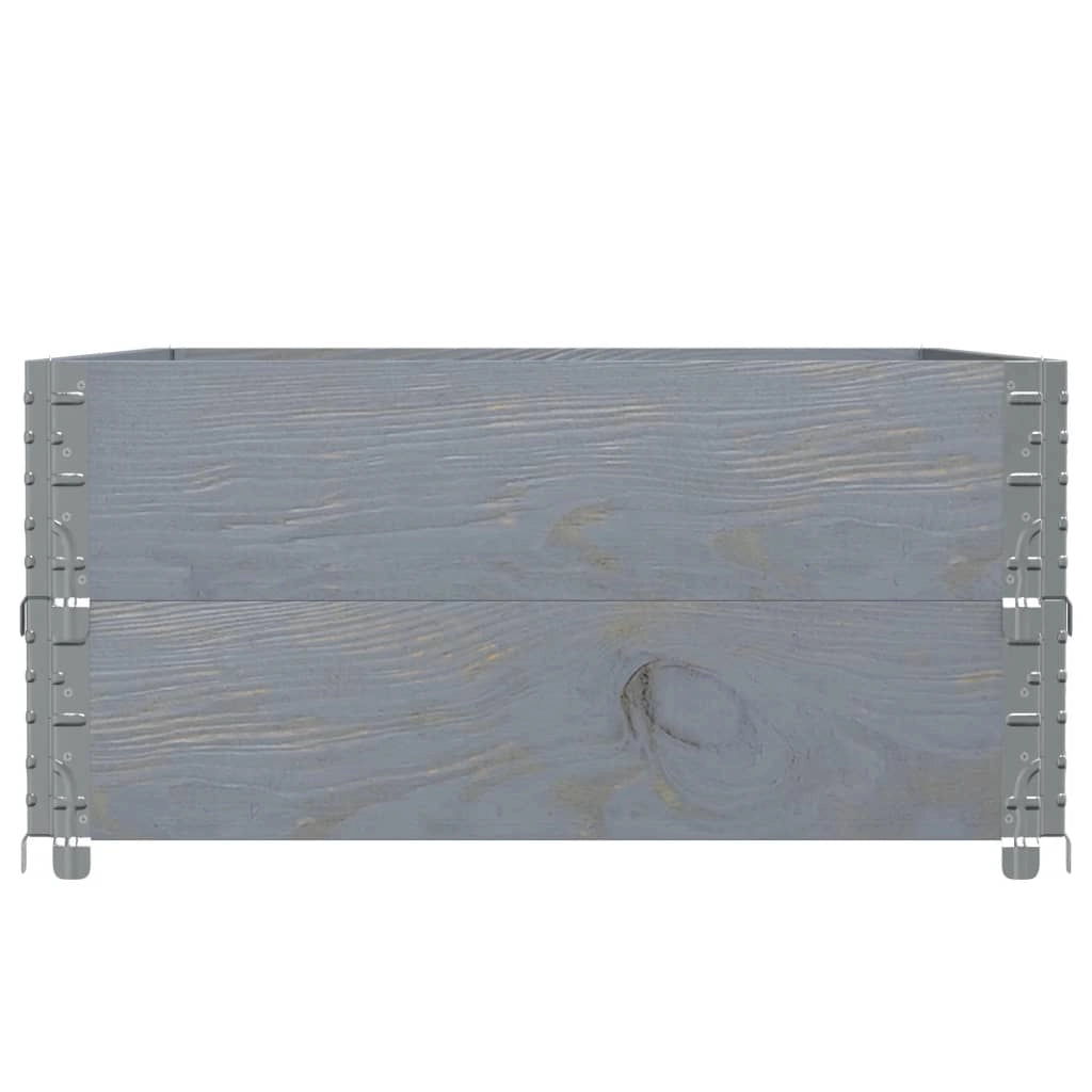 Fioriera rialzata per piante fiori terrazzo giardino 120 x 80 cm legno massello di pino grigio 02_0037407