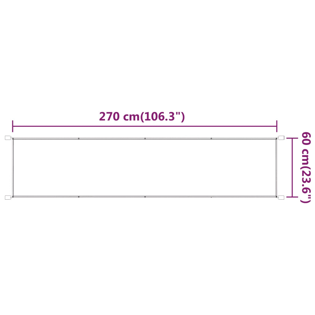 Paravento Verticale Verde Chiaro 60x270 cm in Tessuto Oxford 148297