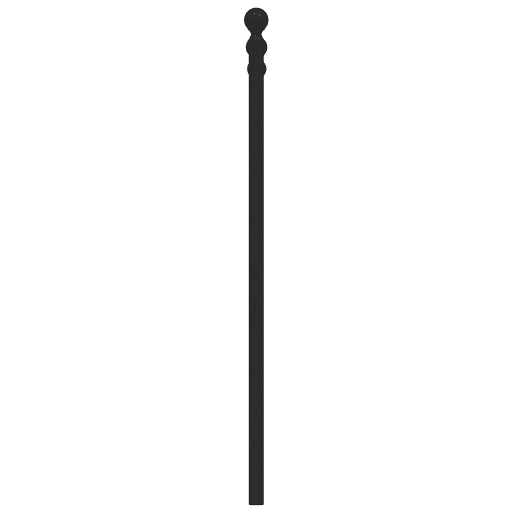 Testiera | Testata di Ricambio in Metallo Nero 120 cm