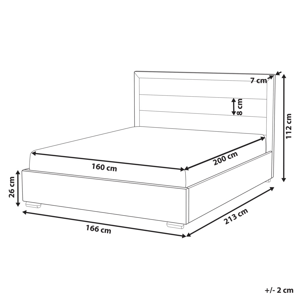 Letto matrimoniale in velluto grigio scuro 160 x 200 cm con testiera imbottita stile moderno