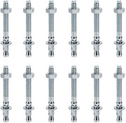 Anziani 12 pezzi - Pluggen Heavy Duty M8 x 8 cm - Ankerbouti metalliche - Verzoncati - Incluso dado/chiave - Acciaio carbonio - Ankers