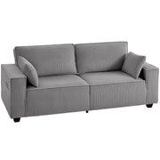 Divano 3 posti in tessuto ¨C Minimal ¨C grigio chiaro