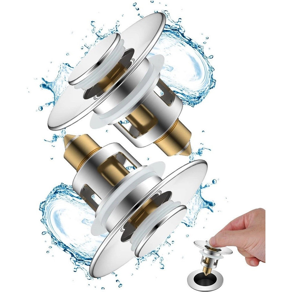 Trade Shop - Tappo Pop Up Per Piletta Lavandino Bidet Lavabo Bagno Filtro Valvola Click Clack -