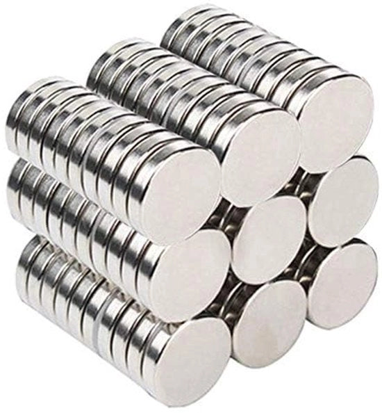 Magnetici forti - 70 pezzi di magneti mini per frigorifero - Magnetici per lavagna - Magnetici permanenti - 10 x 2 mm - Adatti per bambini
