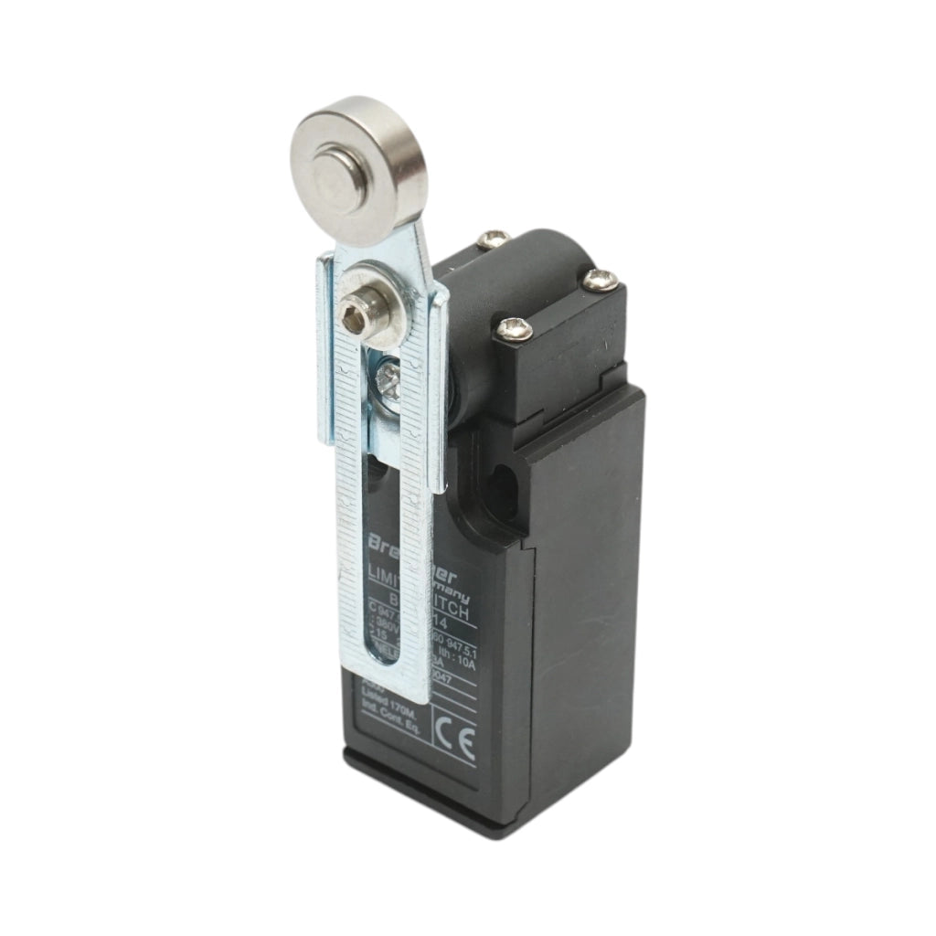 Finecorsa con attuatore a pistone e braccio lungo regolabile 250V/380V, 10A IP65 Breckner Germany
