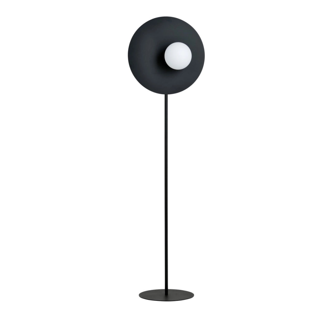 Lampada da terra OSLO nero/opalino E14 Emibig h145