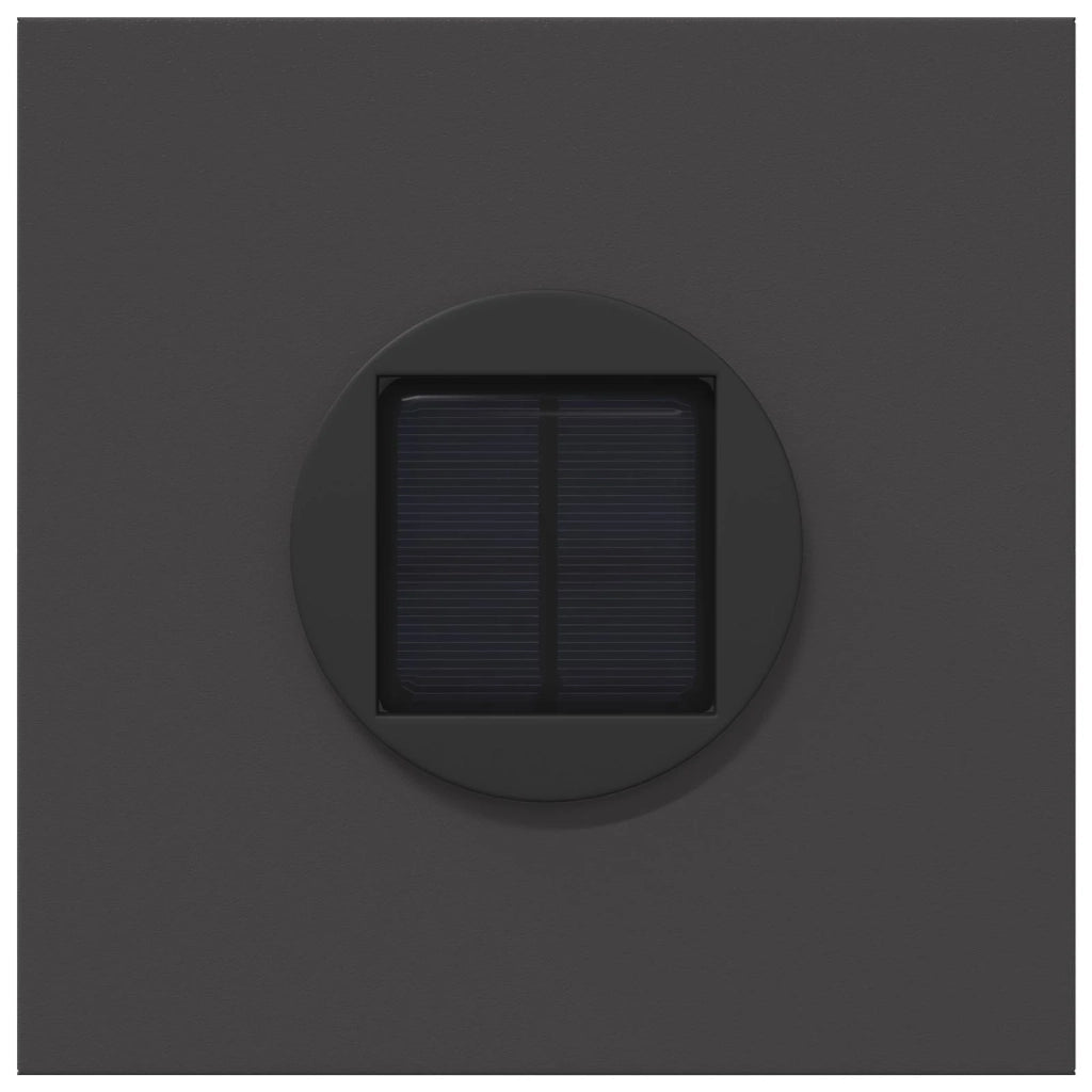 Faro LED solare per sentieri 2 pcs Nero 879800