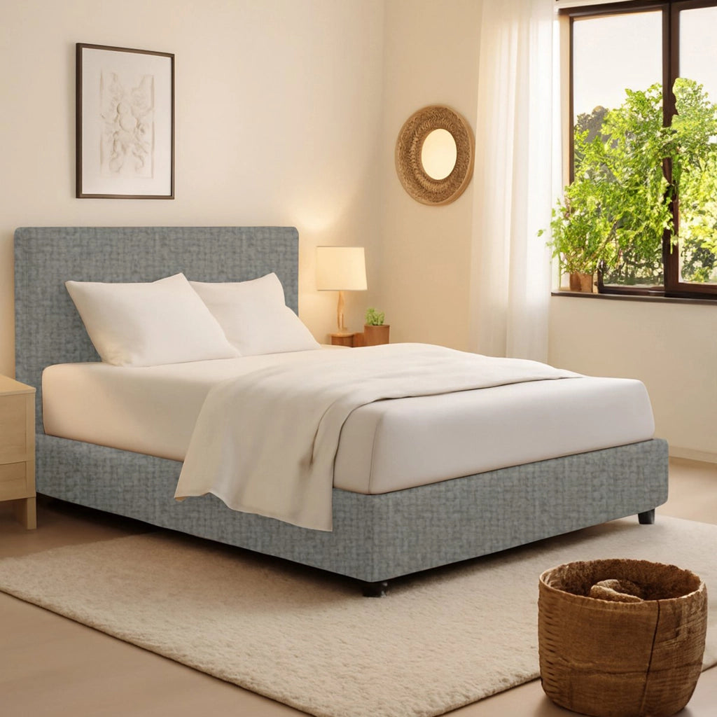 Rugby, Letto Singolo Sfoderabile Made in Italy, Grigio Cenere