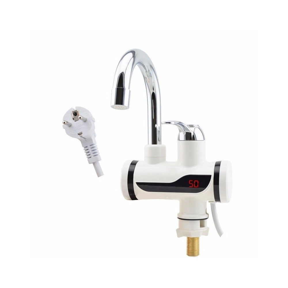 Trade Shop - Rubinetto Miscelatore Elettrico Caldaia Acqua Calda Con Spina Cucina Bagno 3000w -
