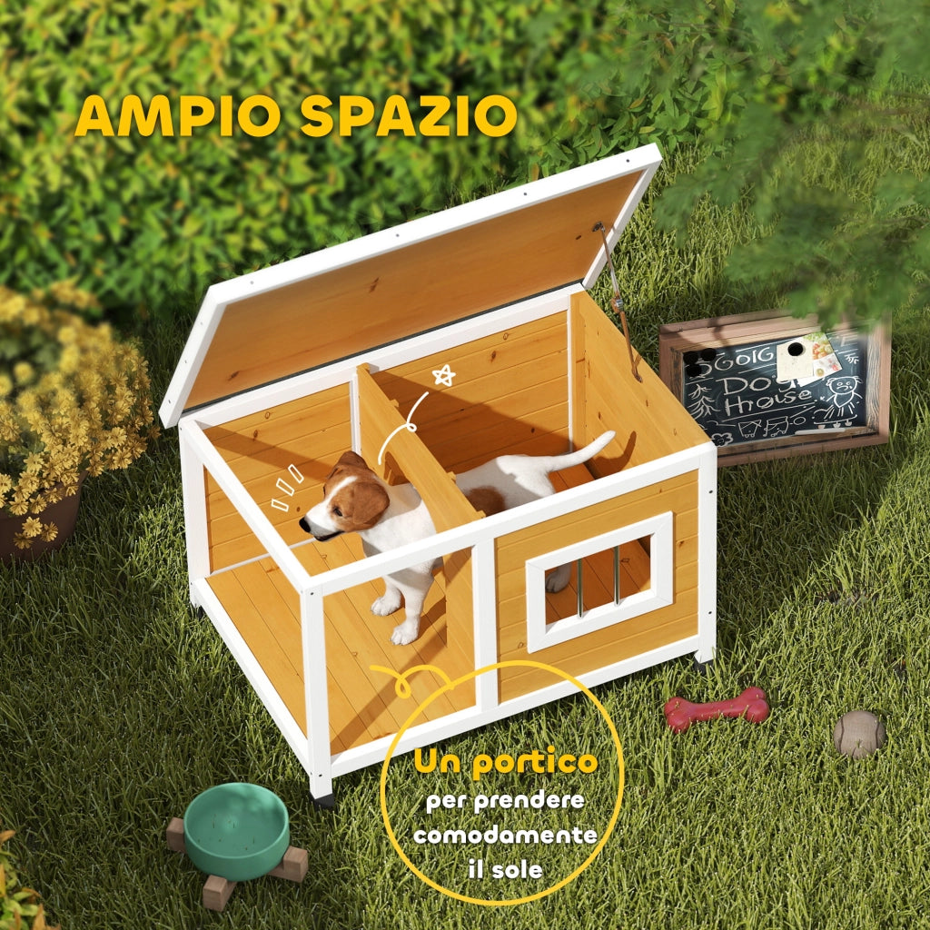Cuccia per Cani da Esterno in Legno ¨C Minimal ¨C 85.5x62x60 cm