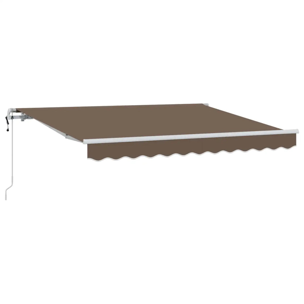 Tenda retrattile Tortora 600 × 350 cm Tessuto e Alluminio 3426503