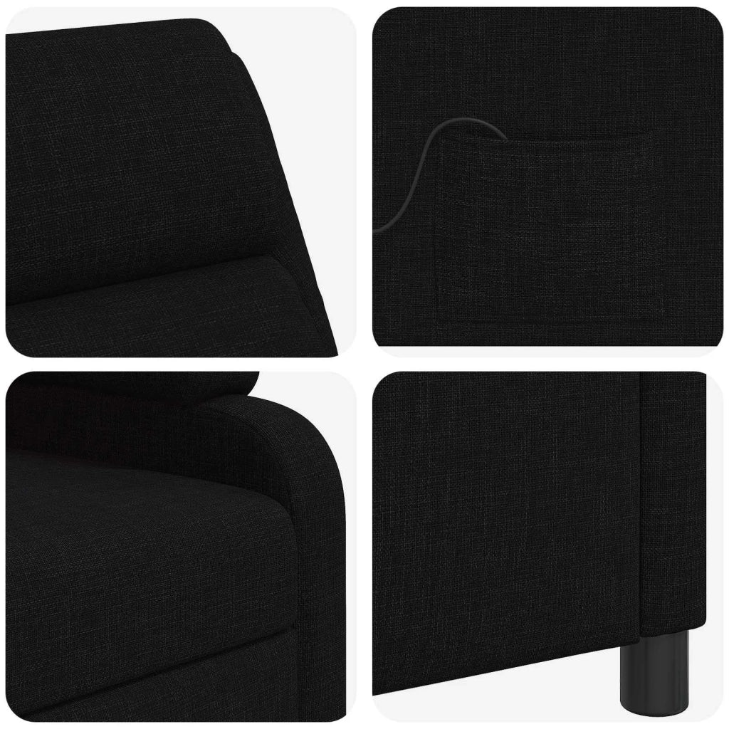 Poltrona Massaggiante Nero Tessuto 42034871