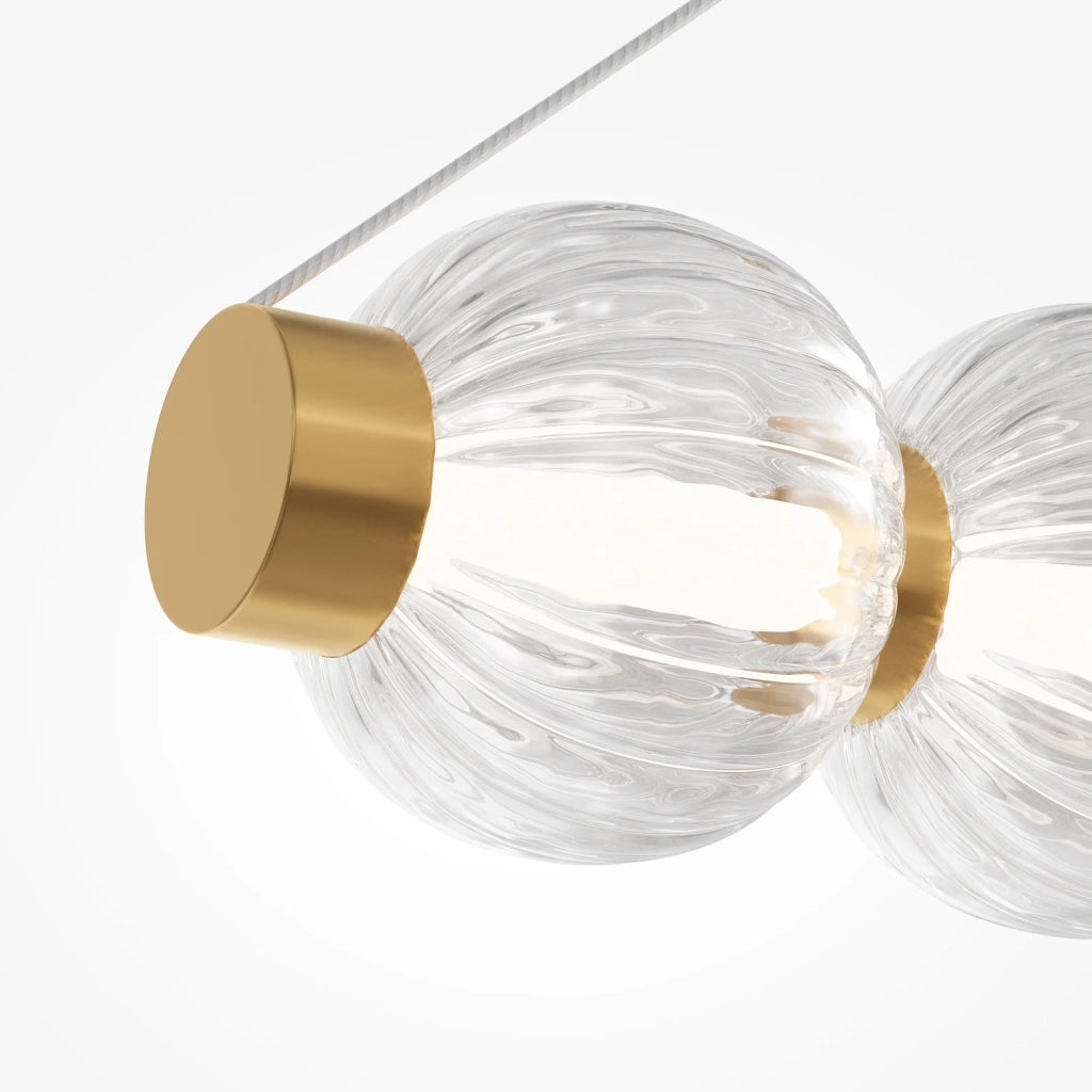 Maytoni Lampadario moderno Amulet 1 luce LED integrato oro metallo diffusore acrilico
