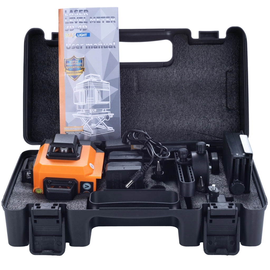 Livella Laser 16 Linee ROT16L – Autolivellante, 3 Modalità, IP54 | Occhiali Protettivi e Asta 285cm | Set Professionale