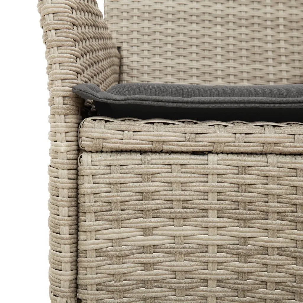 Set Pranzo da Giardino 5pz con Cuscini Polyrattan e Vetro 3278612
