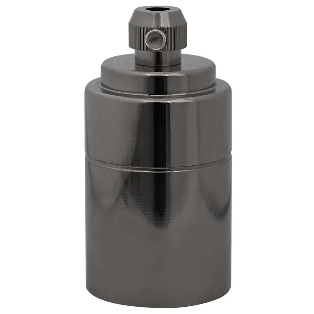 Portalampade 2 pz Nero Lucido E27 4106538