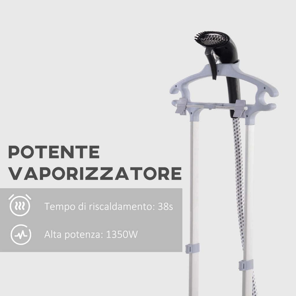 Stiratrice a Vapore Ferro da Stiro Verticale 1950W, 35x25x23cm, Bianco