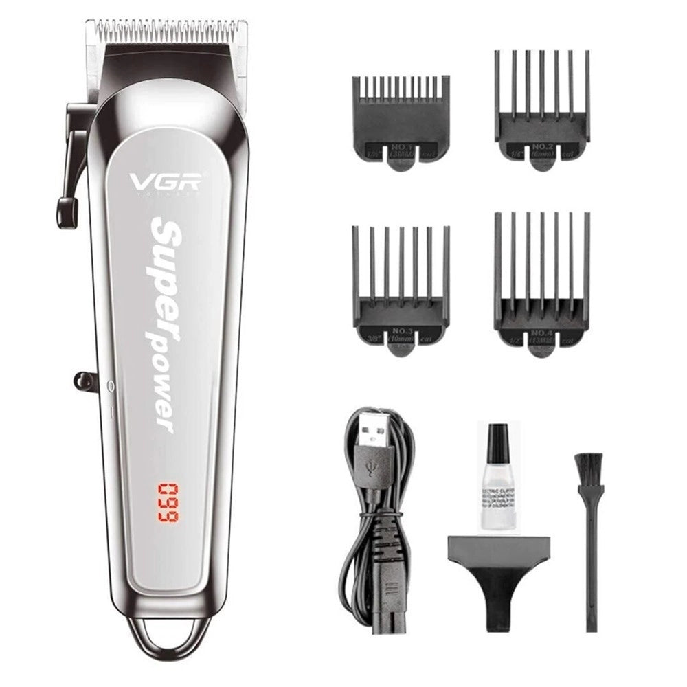 Tagliacapelli Senza Fili Regolabarba Uomo Batteria Ricaricabile Rasoio Vgr V-060