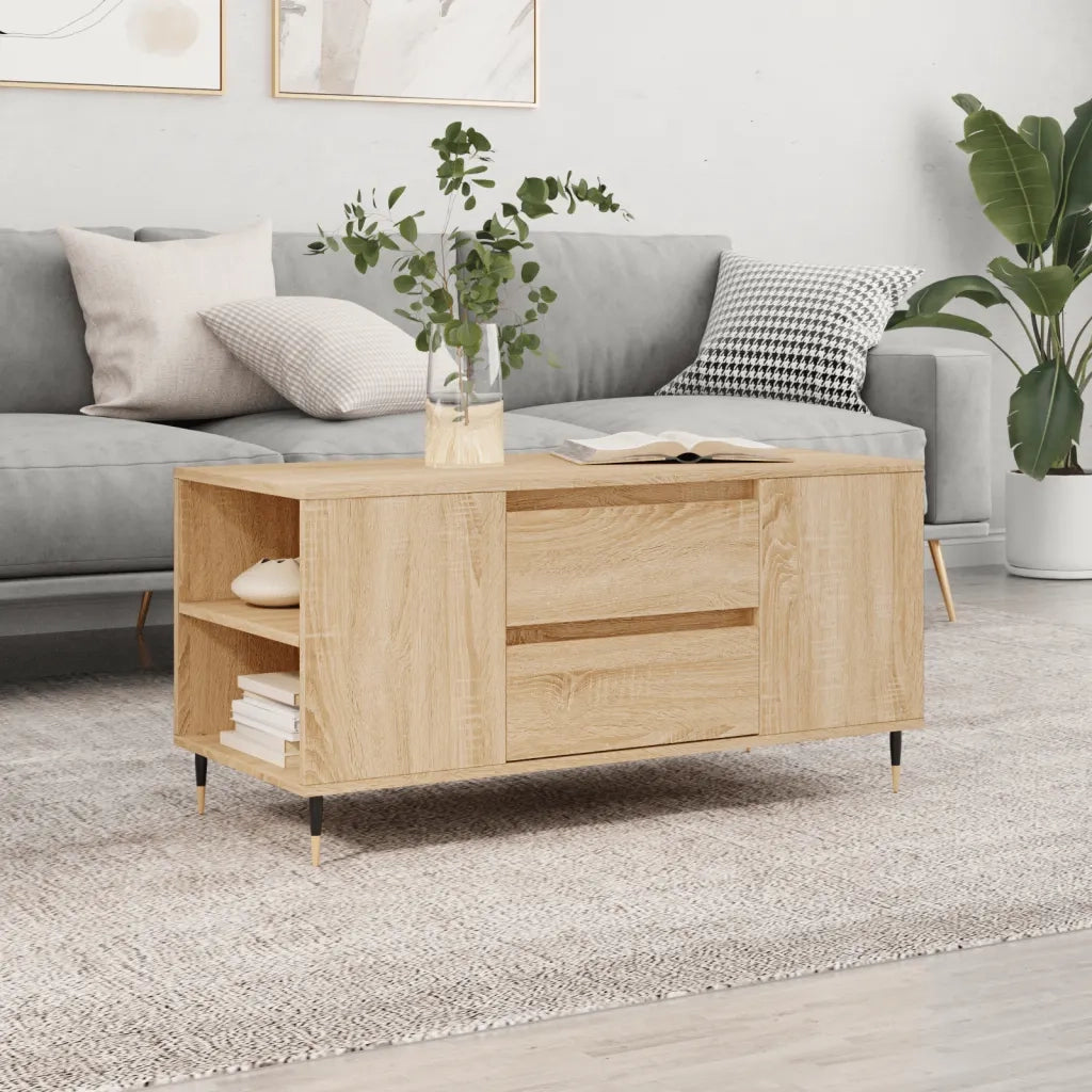 Tavolino salotto | Tavolino da caff¨¨ | Tavolino da Soggiorno Rovere Sonoma 102x44,5x50 cm Legno Multistrato