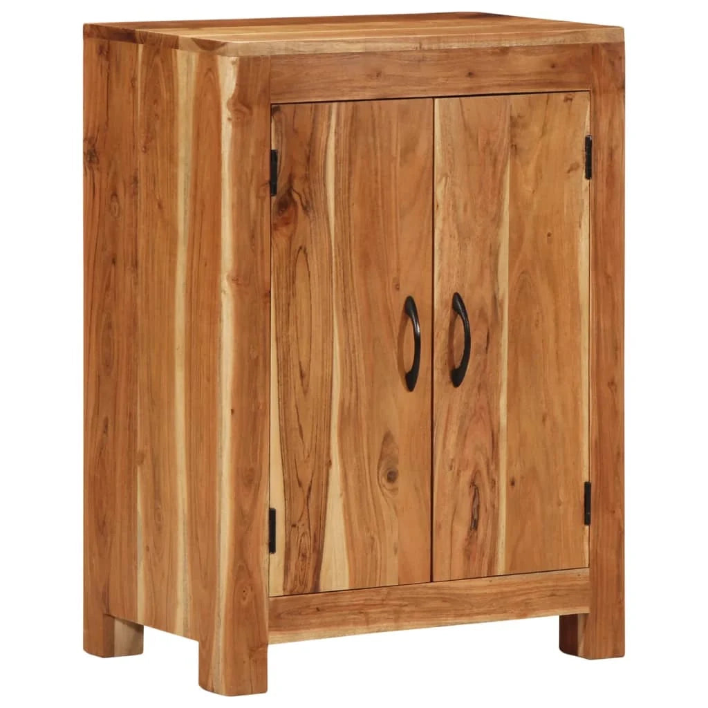Credenza cassettiera armadio contenitore organizer cucina soggiorno salotto 55 x 35 x 75 cm legno massello di acacia marrone 02_0029591
