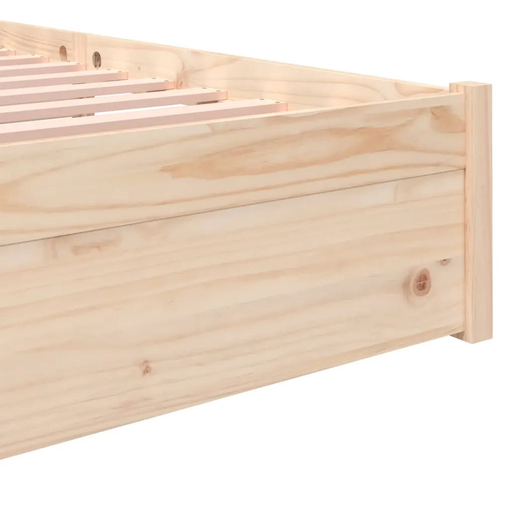 Giroletto senza Materasso Ambrato in Legno Massello 140x200 cm