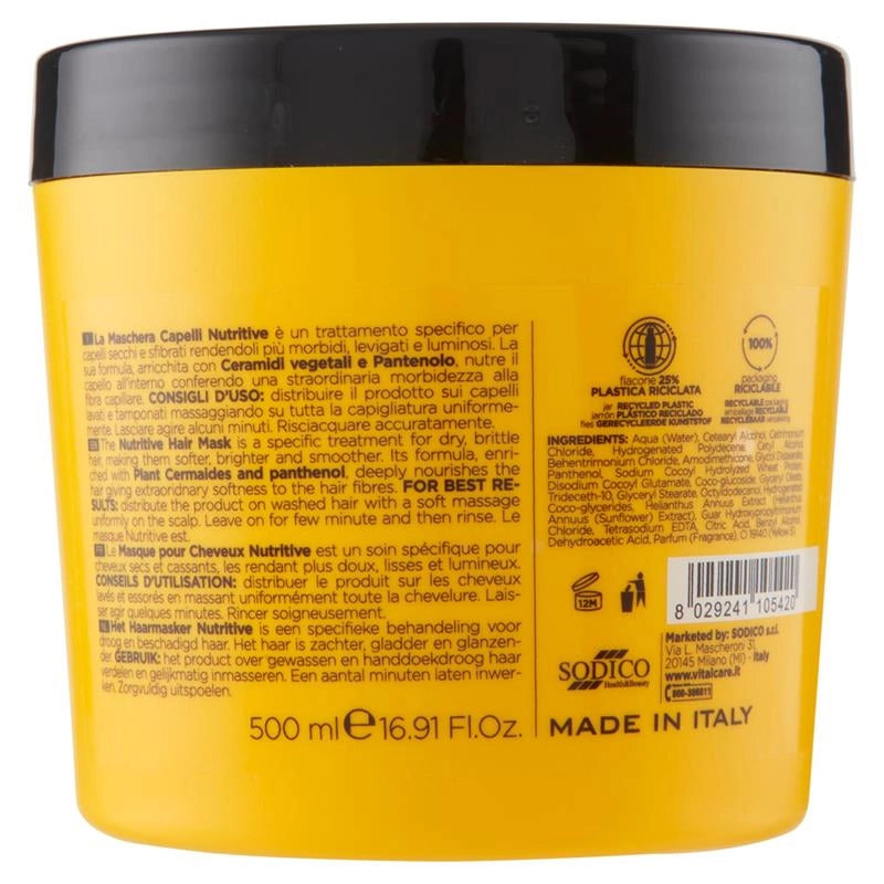VITALCARE PROFESSIONAL NUTRITIVE MASCHERA CAPELLI NUTRIENTE E RISTRUTTURANTE 500 ML