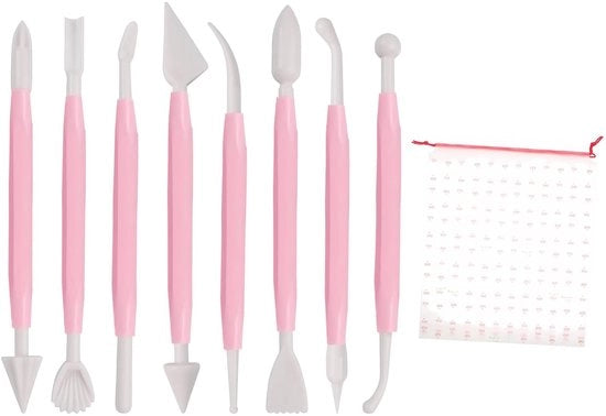 Decorazione per biscotti 8 pezzi - attrezzatura per decorazione di torte - decorazione con zucchero - attrezzatura per fondant - materiale plastico duraturo - leggero e multifunzionale