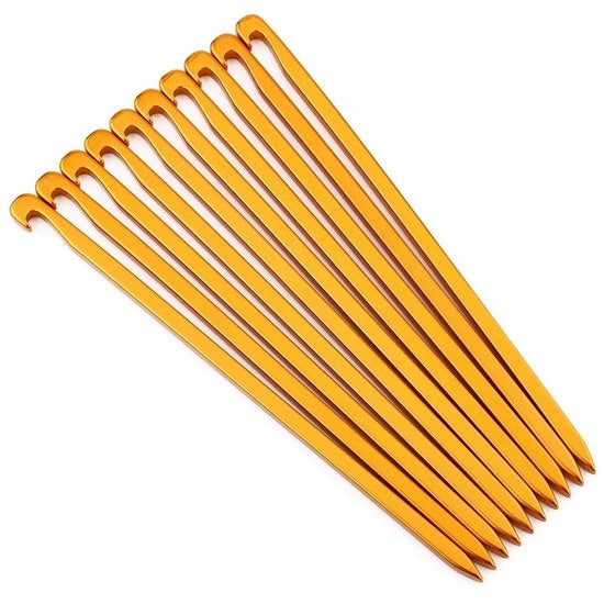 Haringe per tenda da campeggio in alluminio 10 pezzi 16 cm - con tensoelettrici - resistente allo shock - con testa piatta ampia