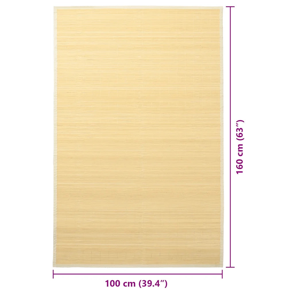Tappeto in Bambù 100x160 cm Naturale 245820