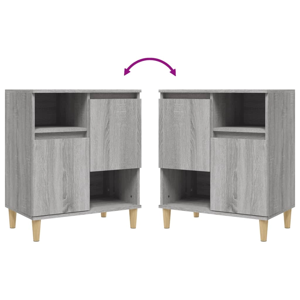 Buffet credenza cassettiera armadio mobile contenitore organizer cucina soggiorno Sonoma 60 x 35 x 70 cm legno ingegnerizzato grigio 02_0036412