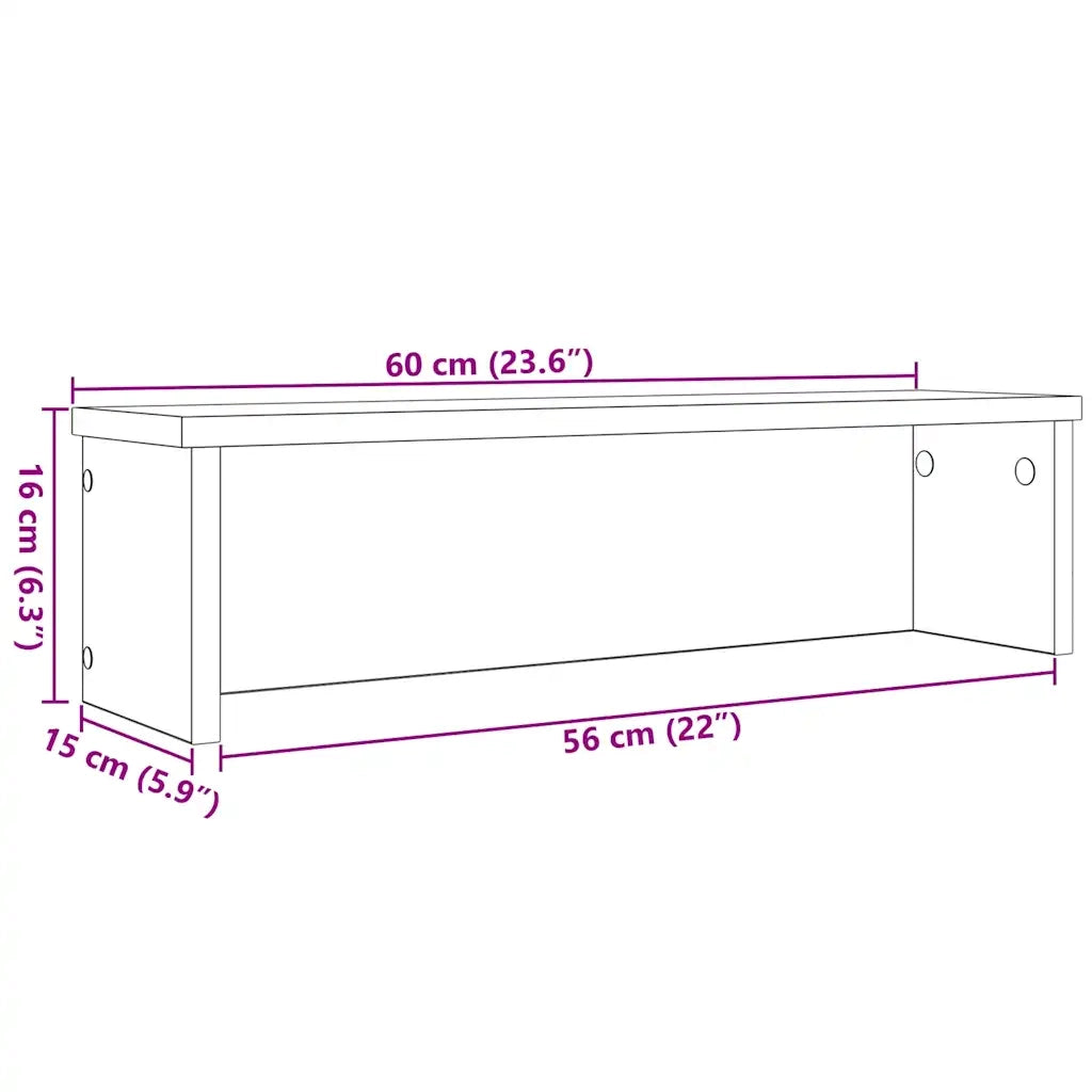 Scaffale da Cucina Impilabile Rovere Sonoma 60x15x16 cm CFW9904653