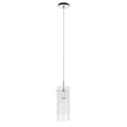 Italux Max lampada a sospensione cromo vetro E27 Ø10
