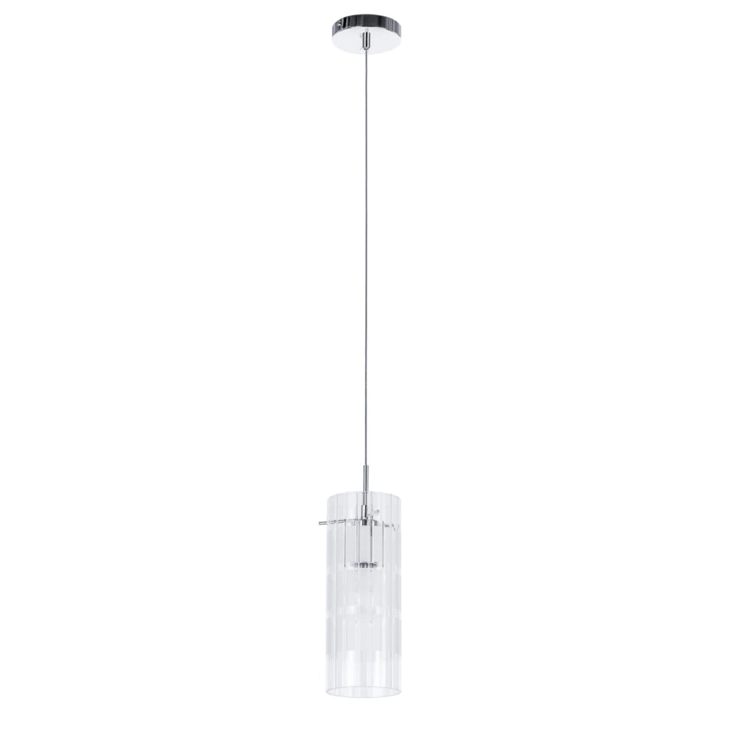 Italux Max lampada a sospensione cromo vetro E27 Ø10