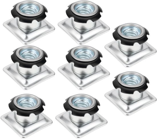 Set di 8 inserti a forma quadrata con avvito a vite
